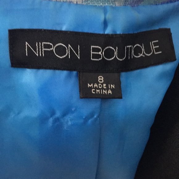 NIPON BOUTIQUE Woman’s Blazer Blue Floral Size 8 - Picture 6 of 6